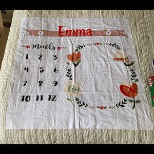 Emma Baby Age Month Milestone Blanket